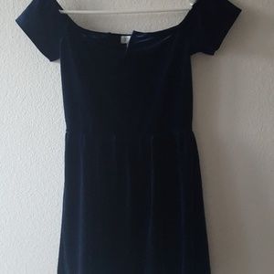 Blue Velvet Skater Dress